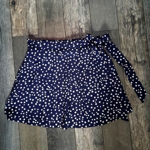 LE LIS navy polka dot mini skirt